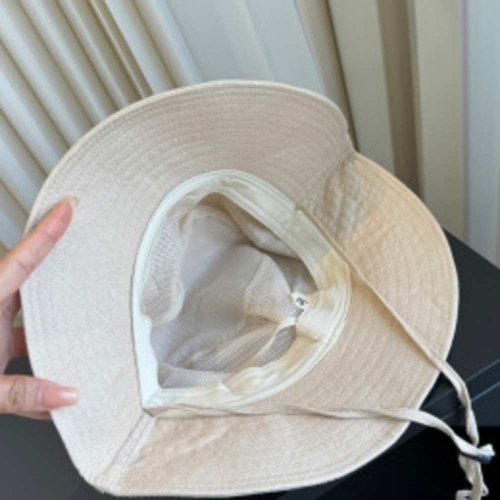 ✿LOEWE Bucket Hat ✦ Anagram Embroidered Linen Sun Cap - Picture 3 of 5